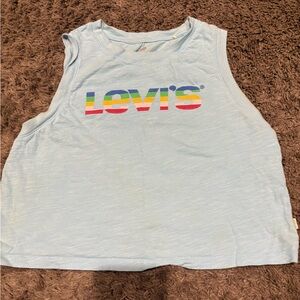 Levi's Light Blue Sleeveless Crop Top